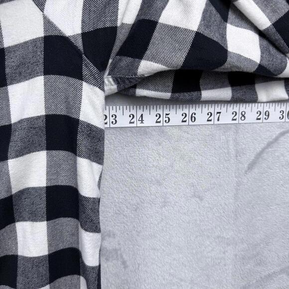 Burton Flannel Shirt Mens L Black Plaid Long Sleeve Button Up Snowboard Hiking - Picture 7 of 11